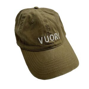 VUORI Signal Hats Cotton Olive Khaki Canvas Adjustable Baseball Cap- Unisex